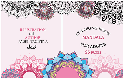 Adult Coloring Book adobe illustrator cute design graphic design illustration lovely mandala coloring book vector