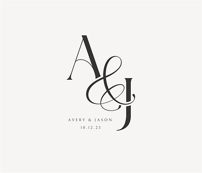 Modern Wedding Monogram Logo AJ JA wedding design wedding svg