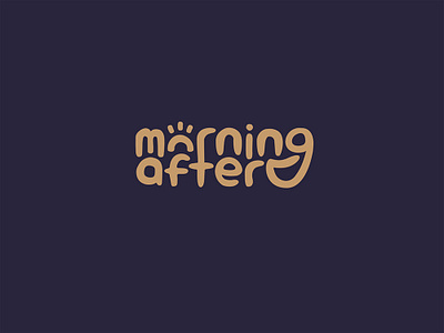 Morning After custom design hand lettering identity logo mark rising sun typography