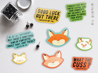Fantastic Mr. Fox Stickers covid design graphic design illustration stickers