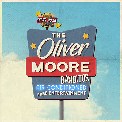 the Oliver Moore band Branding adobe illustrator album art band logo graphic design illustrator logo