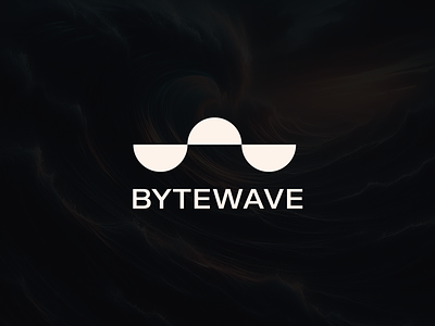 BYTEWAVE branding design geometrical geometry graphic design icon logo logo design logoform logotype minimal shapes wave