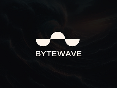 BYTEWAVE branding design geometrical geometry graphic design icon logo logo design logoform logotype minimal shapes wave