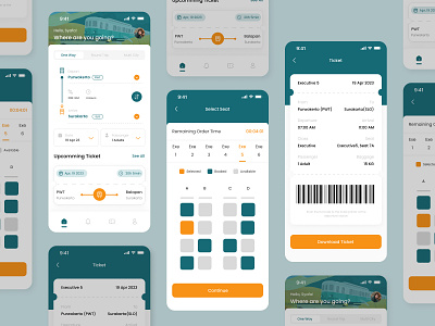 Gotrip - Train Booking App android app design illustration interface ios mobile ticket train ui ux