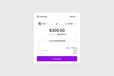 Exchange Widget cards design fintech graphic design product ui uiux ux widget