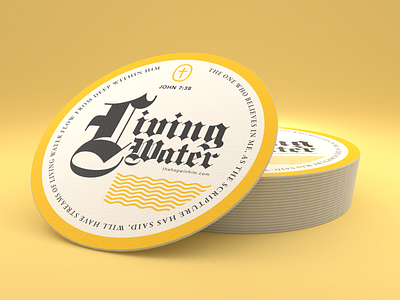 Living Water Coaster affinity publisher graphic design print