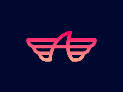 Letters A eagle's wing Logo (Approved On Logoground) abstract logo animal logo app icon logo bird logo birds brand identity branding business crypto eagle eagles wing logo gradient letter a letter logo logo logo design logo designer modern logo nft technology logo