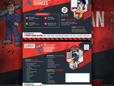 First Aid Handyman Services design eddm flyer flyer design graphic design handyman mailer