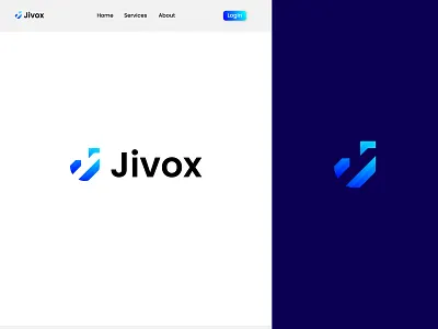 Jivox | J Letter Technology Logo Design brand mark branding colorful connection creative crypto design gradient j logo letter logo logo logo identity logo inspirations logo mark minimal modern professional logo tech technology unused logo