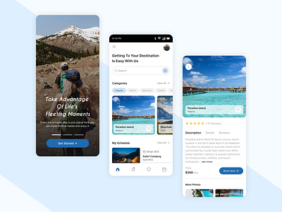 Travel App UI app branding design product design tracking travel ui ux web design