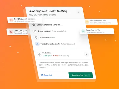 Calendar Schedule Details Modal 3D | Web Design | UIUX 3d calendar dashboard design design system event figma meeting modal planner product design saas schedule ui ui design uiux user experience user interface ux ux design