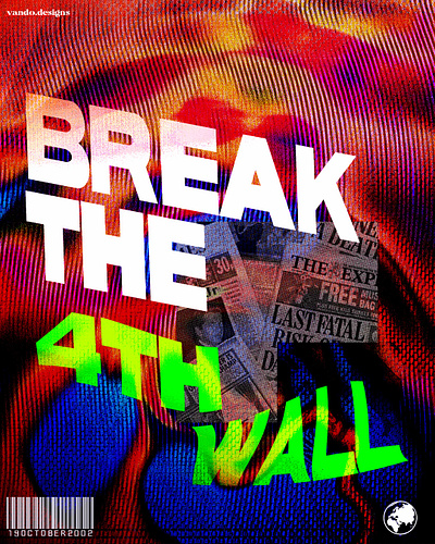 BREAK THE FOURTH WALL - Poster Concept Design banner banner design creative design flyer graphic design minimal typography