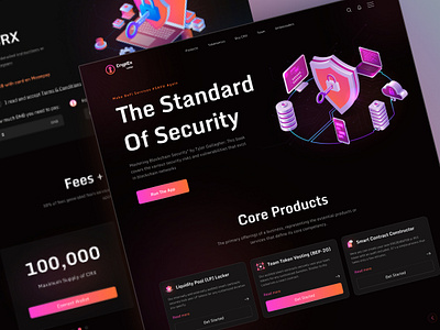 Blockchain Security Landing Page cryptocurrency