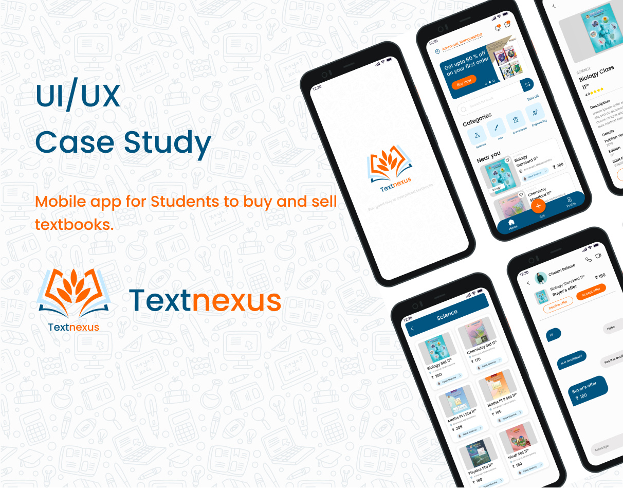 Buy and Sell textbooks App UI Design branding design typography ui ux