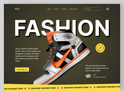 Shoe Store E-commerce Website Design branding dailyui design e commerce landing page nike product shoe shop store ui ux web web design webdesigner website
