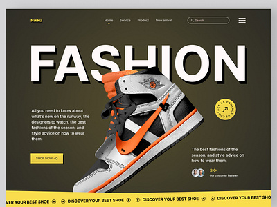 Shoe Store E-commerce Website Design branding dailyui design e commerce landing page nike product shoe shop store ui ux web web design webdesigner website