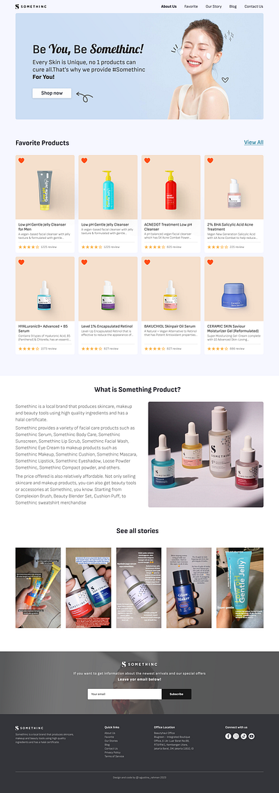 Beauty Product Landing Page beauty design landingpage ui webdesign