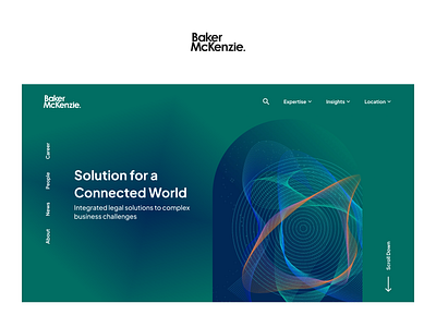 UI Challenge Day 1: Baker McKenzie Hero Website Redesign challenge design landing page law firm redesign shots ui website
