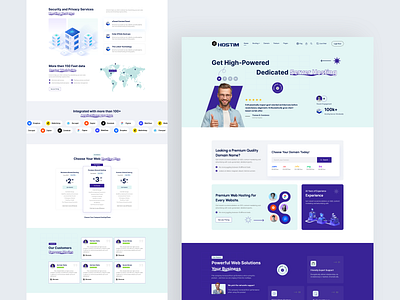 Web Hosting Services Landing Page cloud hosting domain domain service host hosting service hostinglanding landing page server services web webdesign