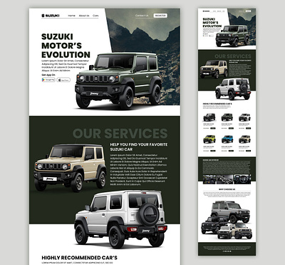 Suzuki Motor's Sample Landing Page figma landing page graphic design