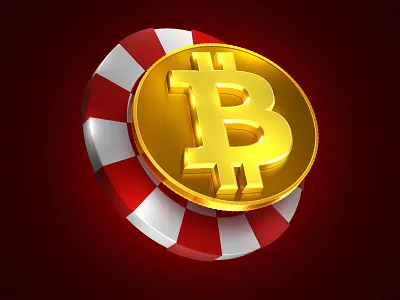Bit gold coin 2d art 3d bitcoin branding casino chip coin gold graphic design illustration logo maya red wacom intuos