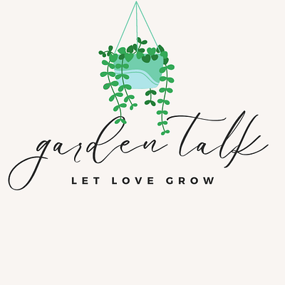 Garden Talk Logo branding graphic design logo typography