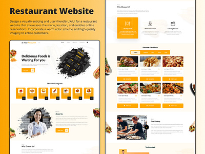 Restaurant Website best restaurant website design branding graphic design landing page motion graphics resturant website typography ui ux