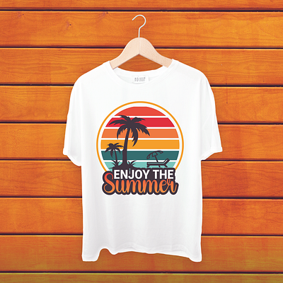 Summer T-shirt design adventure apparel beach cloth design fashion nature ocean quote sea style summer surface text travel type