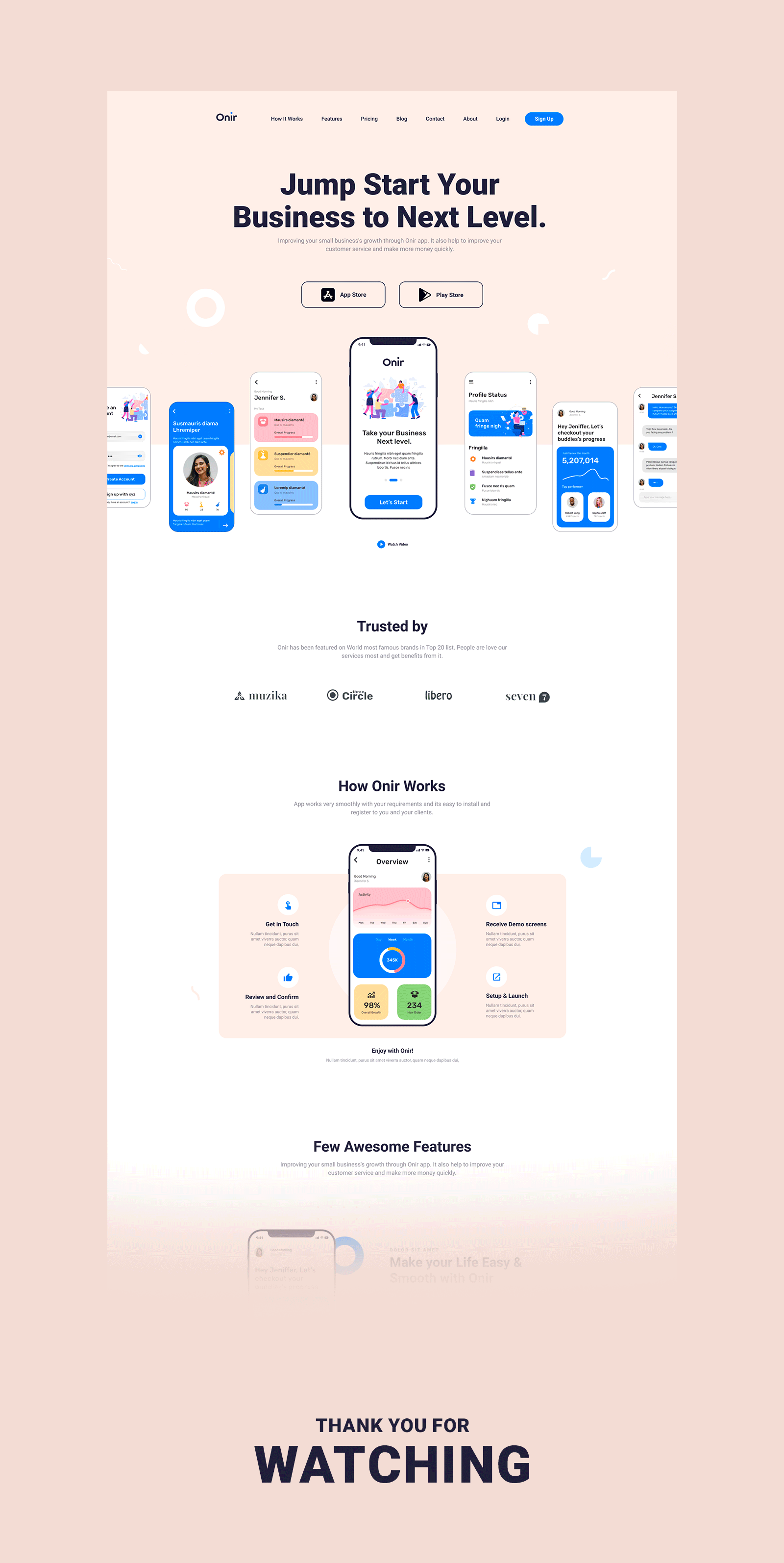 Html Landing Page For Mobile App By Webduck On Dribbble