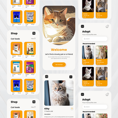 Pet Adoption Mobile App 3d animation branding designer designersite designhub dribbble figma graphic design inspiration logo mobileapp mobiledesign motion graphics petadoption photoshop ui uidesigner uiux webapp