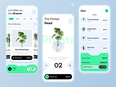 Plant Mobile Application Design animation design design app illustration illustrator logo ui ui ux uidesign uiux