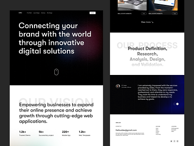 Digital Agency Landing page agency branding design home page landing page ui ux web website