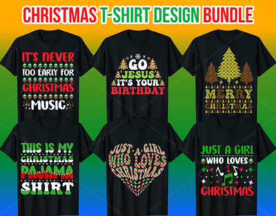 Best Selling Christmas T-Shirt Design Bundle branding design graphic design illustration logo tshirt tshirtdesign typography vector