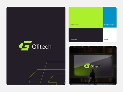 Glitech Logo Identity 3d identity app branding design graphic design logo logodesign tech tech logo typography ui ux vector