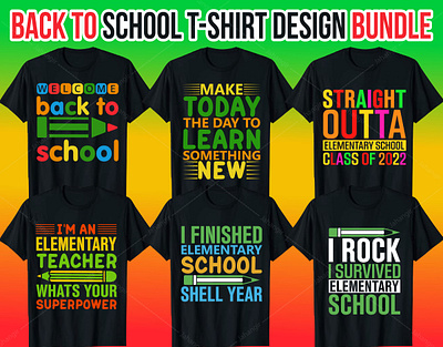 Back To School T-Shirt Design Bundle branding design graphic design illustration logo tshirtdesign typography ui ux vector