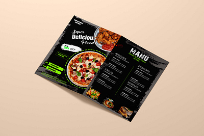 Food Manu 2 Sidedd Brouchure brouchure bussiness card bussiness flyer creative poster design flyer illustration logo pamphlets poster ui