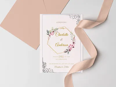 Elegant Wedding Card Design cards ceremony elegant event greeting cards greetings invitation wedding
