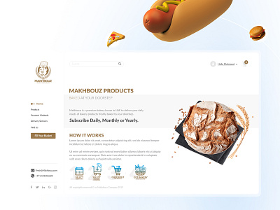 Makhbouz ( Bakery Portal ) bake bakery design food makhbouz ui ux web webdesign