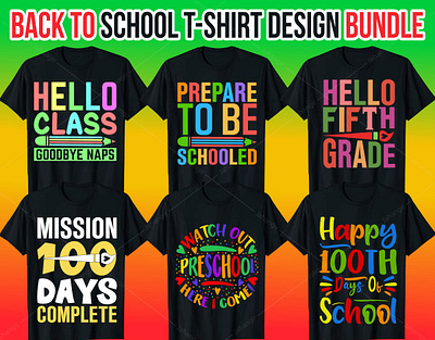 Back To School T-Shirt Design Bundle branding design graphic design illustration logo tshirtdesign typography ui ux vector