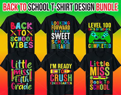 Back To School T-Shirt Design Bundle branding design graphic design illustration logo tshirtdesign typography ui ux vector