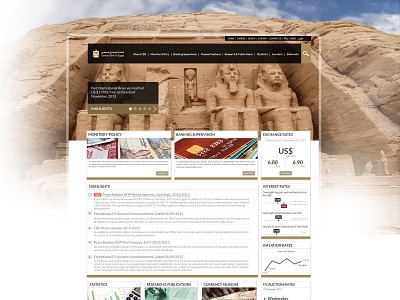 Central Bank of Egypt (CBE Website) bank cbe central bank central bank of egypt design egypt portal ui ux web webdesign