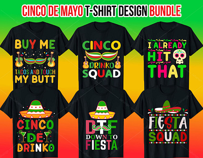 Cinco De Mayo T-Shirt Design Bundle branding design graphic design illustration logo tshirtdesign typography ui vector