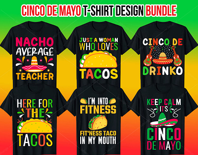 Cinco De Mayo T-Shirt Design Bundle branding design graphic design illustration logo tshirtdesign typography ux vector