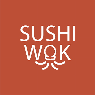 LOGO SUSHI WOK branding graphic design logo