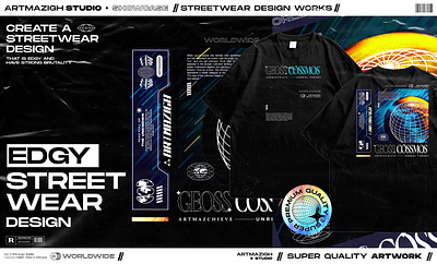 street wear design Geos Cossmos design edgy illustration merchandise merchandise design streetwear tshirt tshirt design tshirtdesign