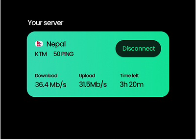 Nepal VPN darkmode figma graphics green psd ui vpn