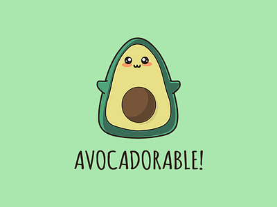 Avo Cuddles 🥑 adorable avocado cartoons character cuddles cute design food funny hugs illustration kawaii kind love puns