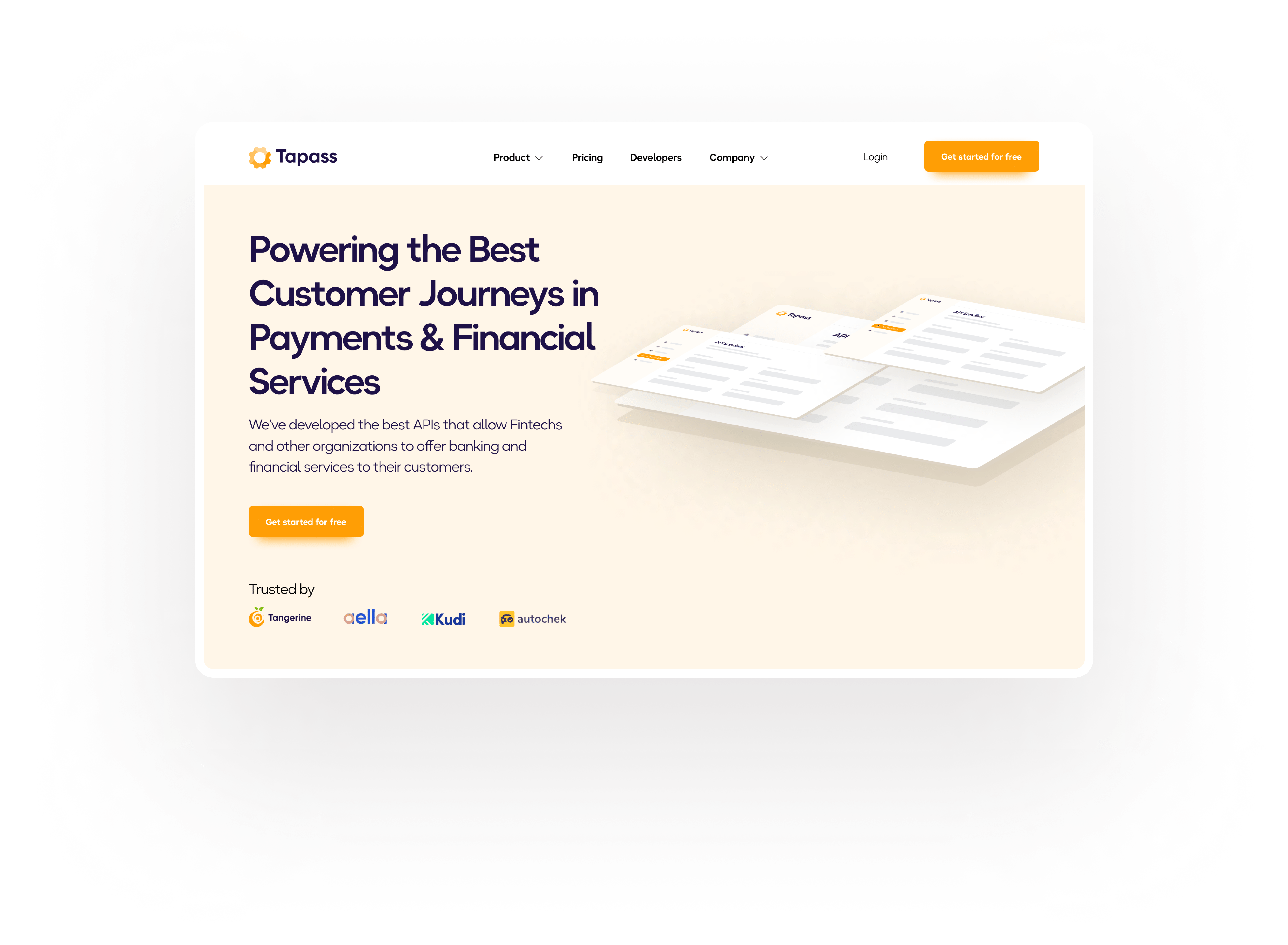 Fintech Website Design- Tapass app design ui ux