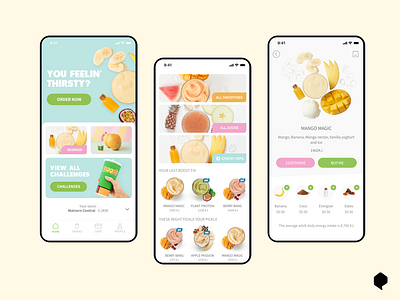 Boost Juice - App UI/UX app appdesign boost design drink healthy juice mobile paragram smoothie ui ui design uiux user interface ux