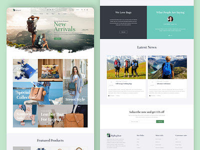 My Bag website Templates design graphic design logo my bag website templates vector